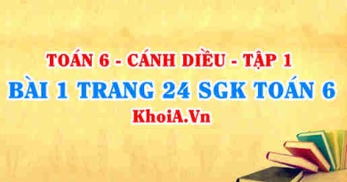 Bài 1 trang 24 SGK Toán 6 tập 1 Cánh Diều